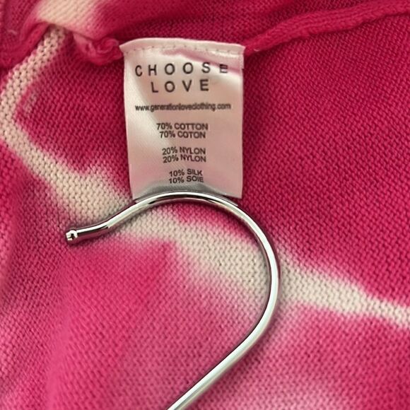 NWT GENERATION LOVE Anna Tie Dye Knit Jogger In Pink & White Size S - Picture 9 of 12